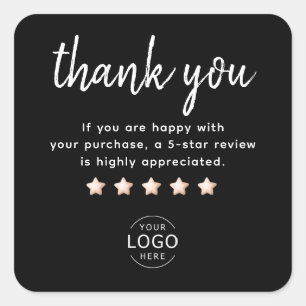 Carré Logo Sticker pour emballage pour petites entrepris