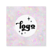 logo sur carte de visite pastel opale minérale