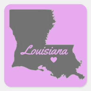 Carré Love Louisiana Love Baton Rouge Sticker