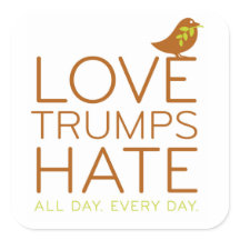 Love Trump Hate Sticker