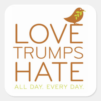 Carré Love Trump Hate Sticker
