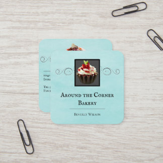 Carré Magasin de boulangerie | CARTE DE VISITE TURQUOISE