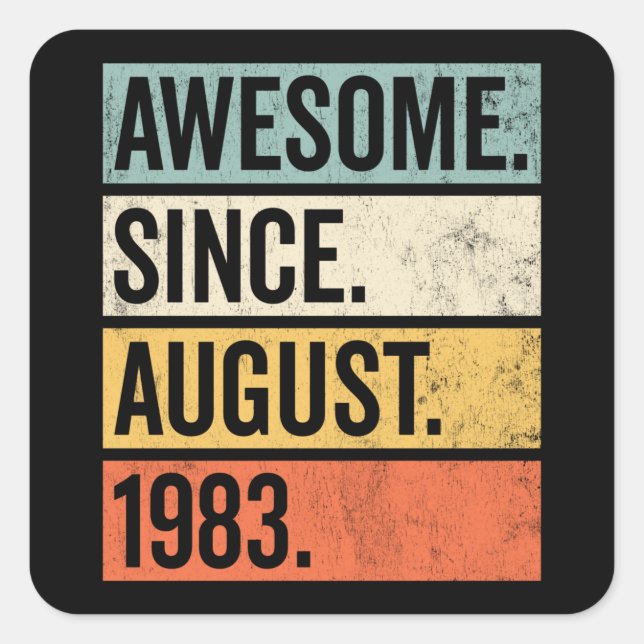 Carré Magnifique depuis août 1983 Sticker (Devant)