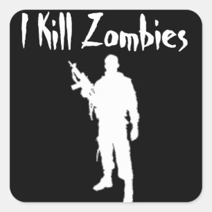 CARRÉ MAGNIFIQUE J'AI TUÉ ZOMBIES - STICKER