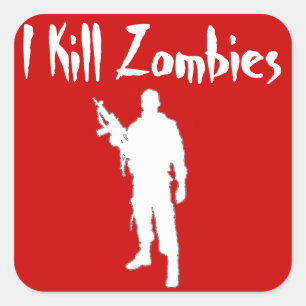 CARRÉ MAGNIFIQUE J'AI TUÉ ZOMBIES - STICKER