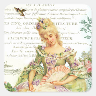 Carré Marie Antoinette Sparrow French Sticker