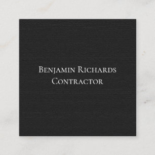 Carré Masculine Gris sur Carte de visite de texture noir