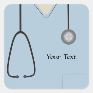 Carré Médicale Scrubs Light Blue Sticker