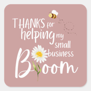 Carré Merci D'Aider Mon Sticker Bloom Pour Petites Entre