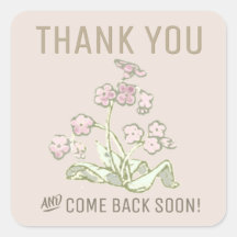 MERCI et revenir bientôt Sticker minimaliste