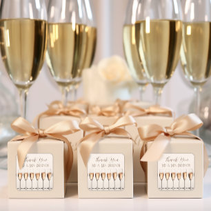 Carré Merci Fête des mariées Mariage Favor Sticker