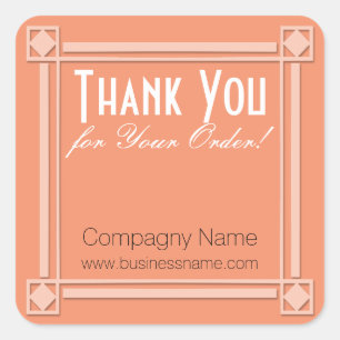 Carré Merci pour votre commande Sticker pour pêche d'ent