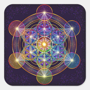Carré Métatron's Cube with Flower of Life Sticker