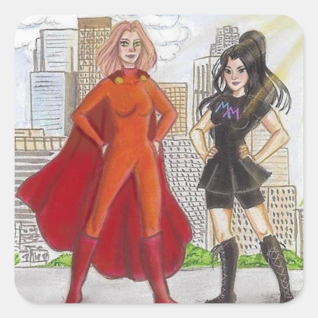 Carré Mighty Meaghan et Brave Breanne sticker (Devant)