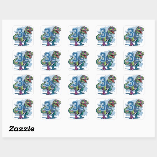Carré Milasaurus le Sticker T-Rex (Feuille)