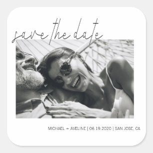 Carré Minimalisme Élégant ⎥ Photo Enregistrer Le Sticker