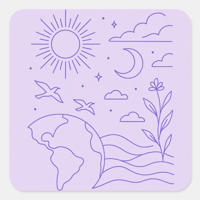 Carré Minimalist Creation Sticker (Devant)