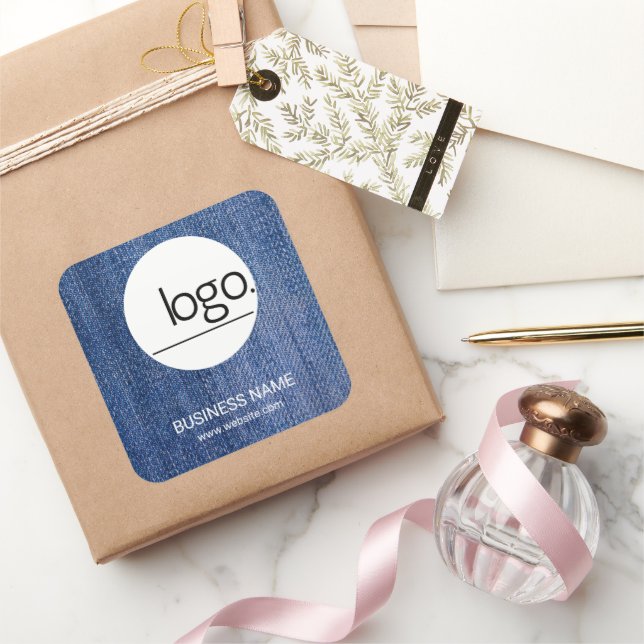 CARRÉ MODE MODE TENDANCE DEMIN BLEU BUSINESS STICKER LOG (Cadeaux)