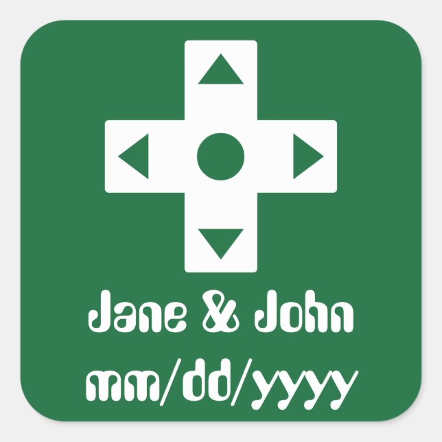 Carré Mode multijoueur dans Sticker vert (Devant)