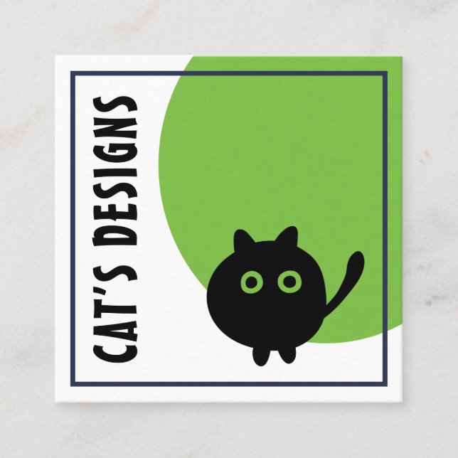 Carré Modèle de carte de visite personnalisable (Devant)