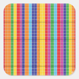 Carré Modern Colorful Abstract Geometric Sticker  Bold R