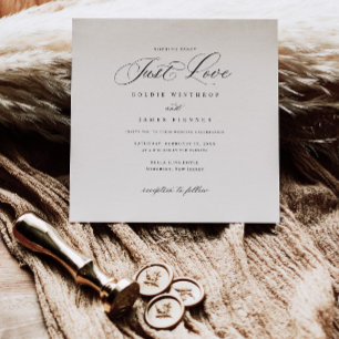 Carré Moderne Calligraphie Faire-part de mariage c