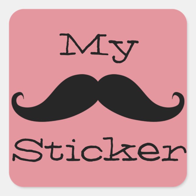 Carré Mon Sticker Moustache (Devant)
