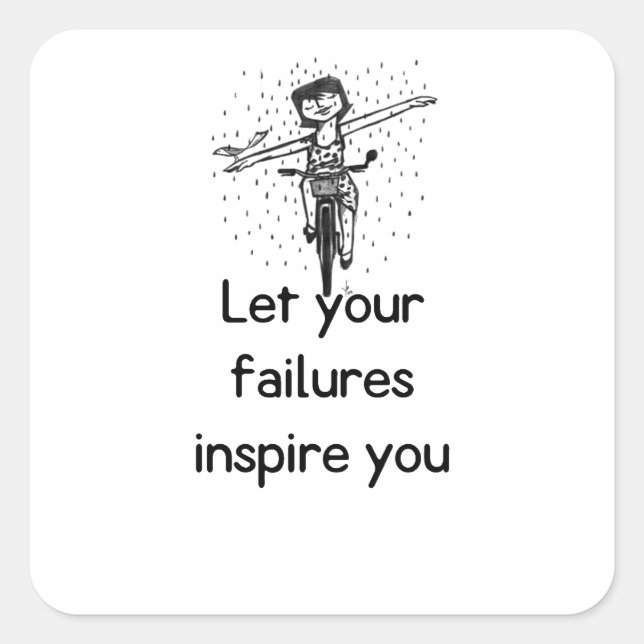 Carré Motivational life quote Sticker (Devant)