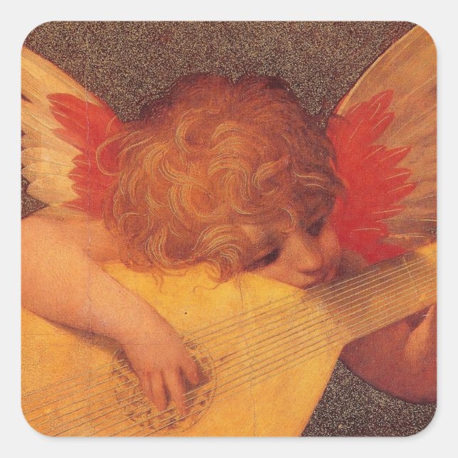 Carré Musicien angélique - Sticker (Devant)