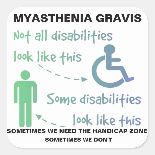 Carré Myasthenia Gravis STICKER (Devant)