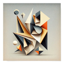 "Carré’n things" - Poster Abstrait de l’Art numéri