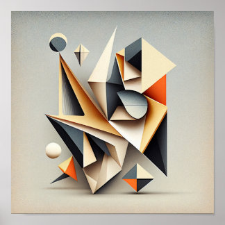 "Carré’n things" - Poster Abstrait de l’Art numéri