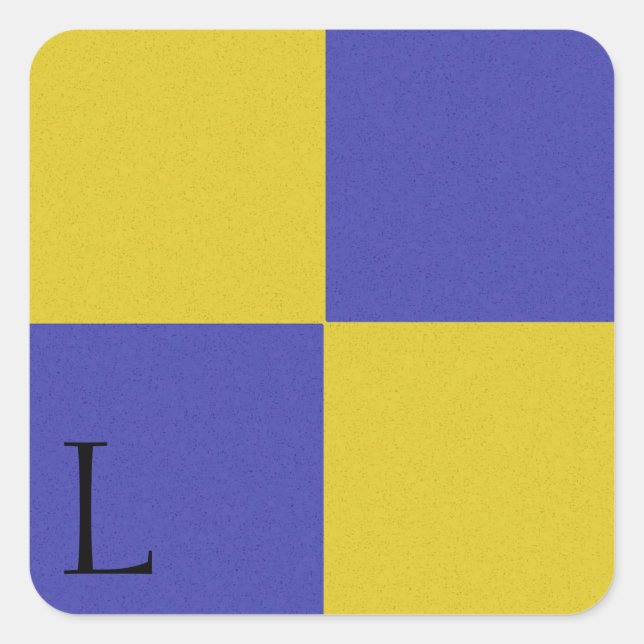 Carré Nautical Signal Flag Alphabet Sticker L (Devant)
