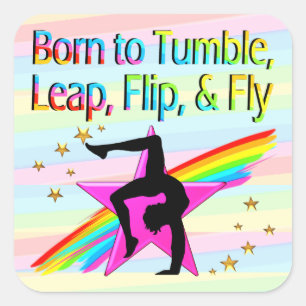 CARRÉ NÉ À TUMBLE GYMNASTICS STICKER