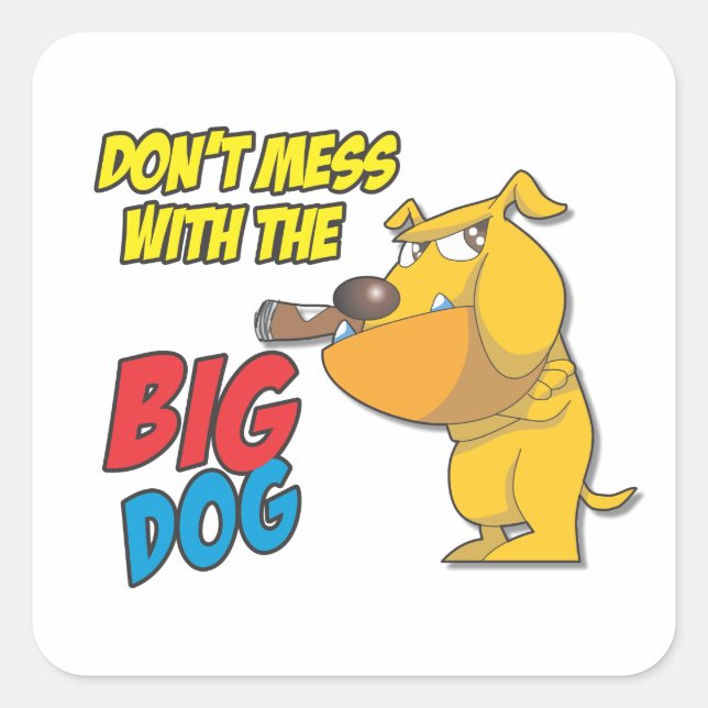 Carré Ne Manquez Pas Avec Le Sticker À Chien Gros (Devant)