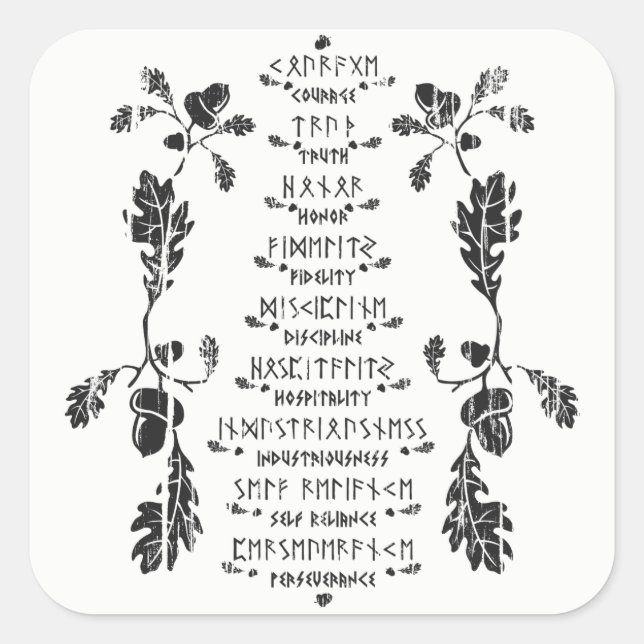 Carré Neuf Sticker Noble Vertus (Devant)