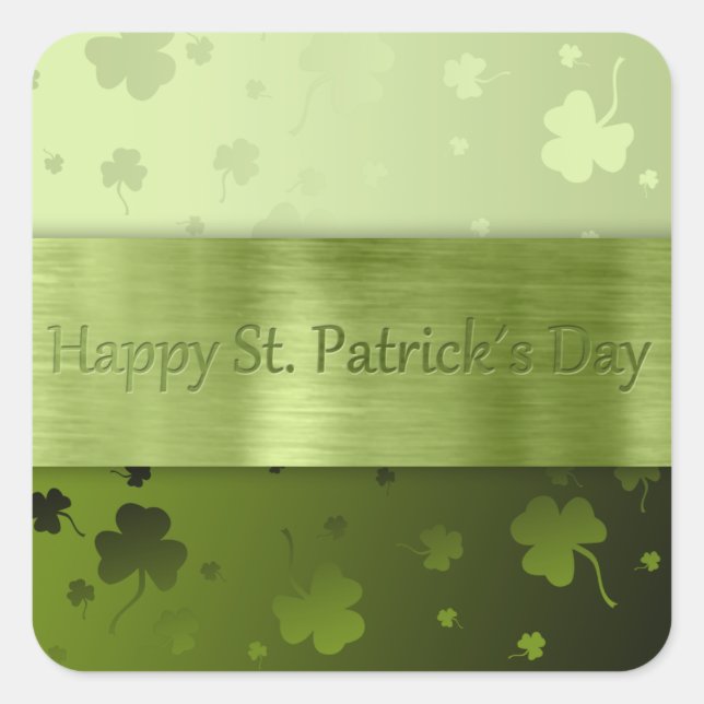 Carré Noble St. Patrick's Day Shamrocks - Sticker (Devant)