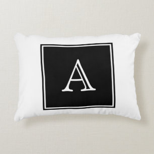 Carré noir Coussin d'accents Monogram