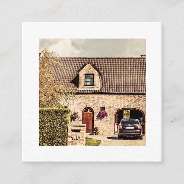 Carré Nous avons déplacé le nouveau carte de visite de (Devant)