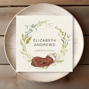 Carré Nouveau Born-Eucalyptus-Wreath, carte de visite mo