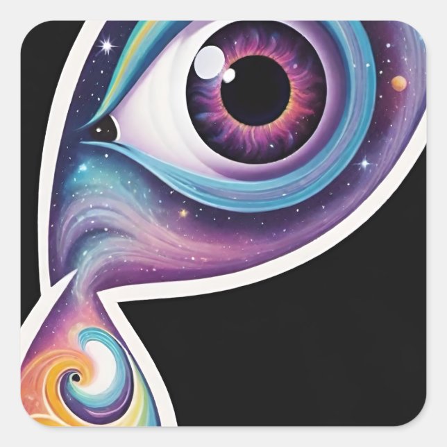 Carré OEil de Cosmos Sticker (Devant)