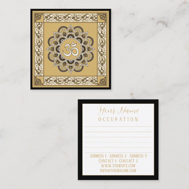 Carré OM Mandala - Carte de visite (Devant / Derrière)