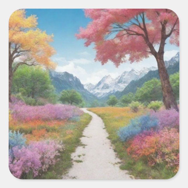 Carré Pack Sticker pour amoureux de la nature, aventure  (Devant)