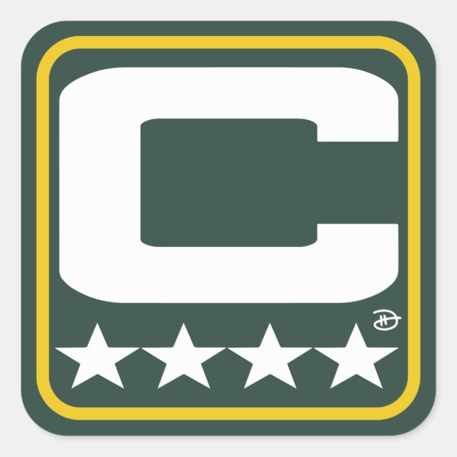 Carré Patch Champion - GB Green Sticker (Devant)