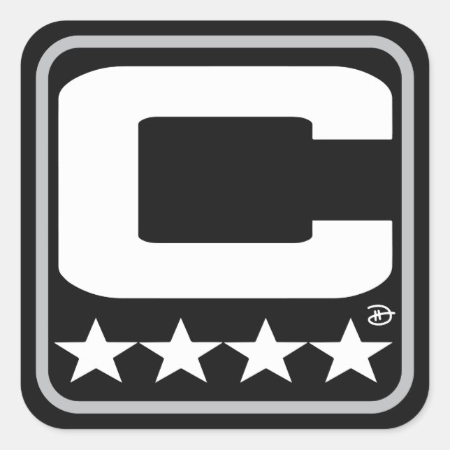 Carré Patch Champion - LV Black Sticker (Devant)
