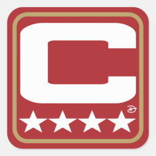 Carré Patch Champion - Sticker rouge SF