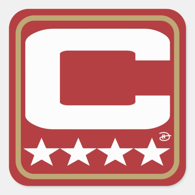 Carré Patch Champion - Sticker rouge SF (Devant)
