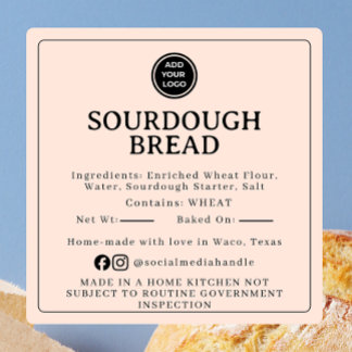 Carré Peach Sourdough Ingredient Cottage Sticker