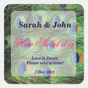 Carré Peacock plume Comment Sweet it is Sticker