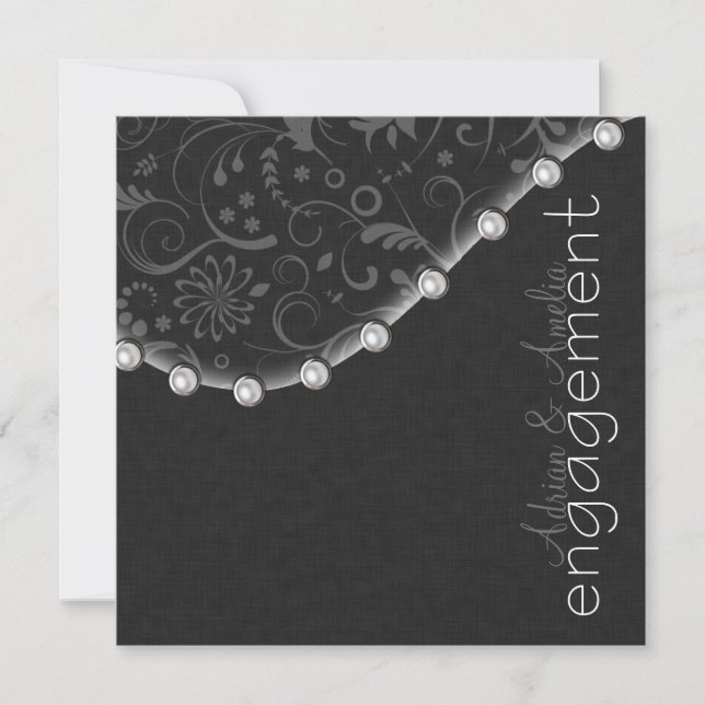 Carré Pearl Invitation Fiançailles (Devant)